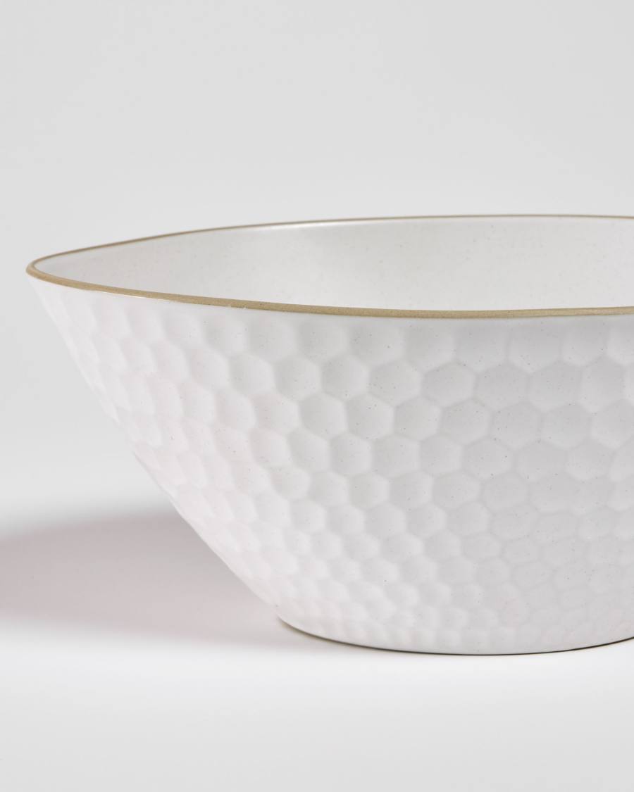 Bol Manami grand en céramique blanc