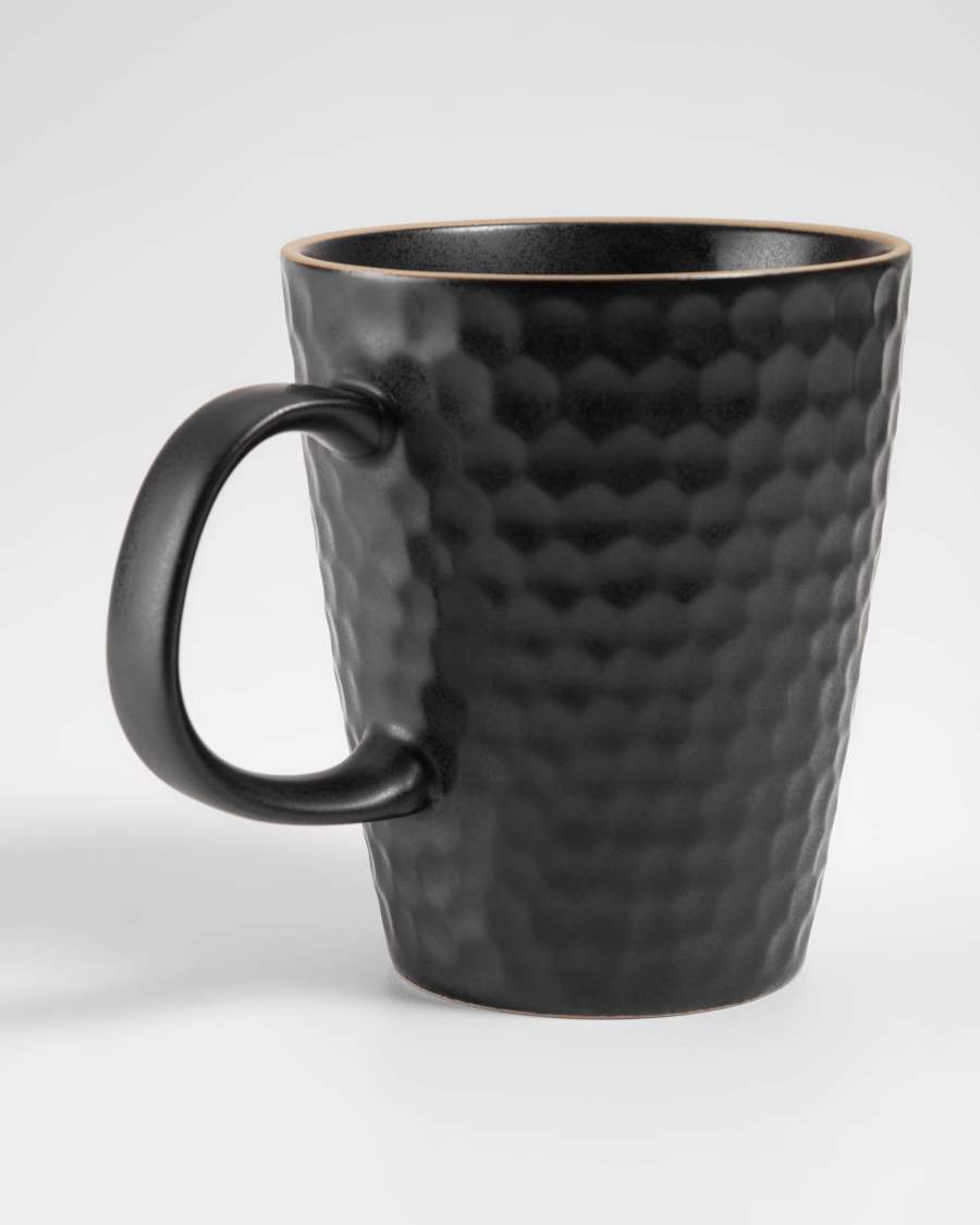 Manami ceramic mug in black