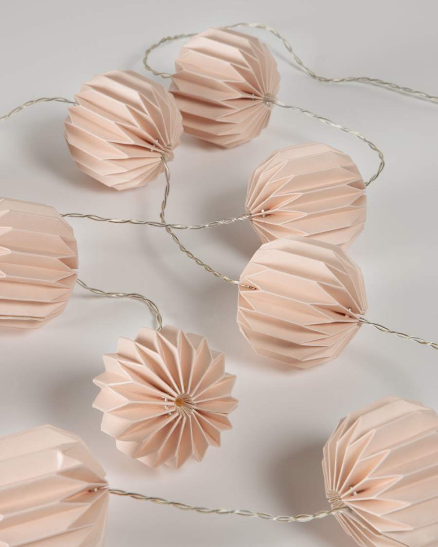 Garlanda lluminosa LED Yulia rosa 2,5 m