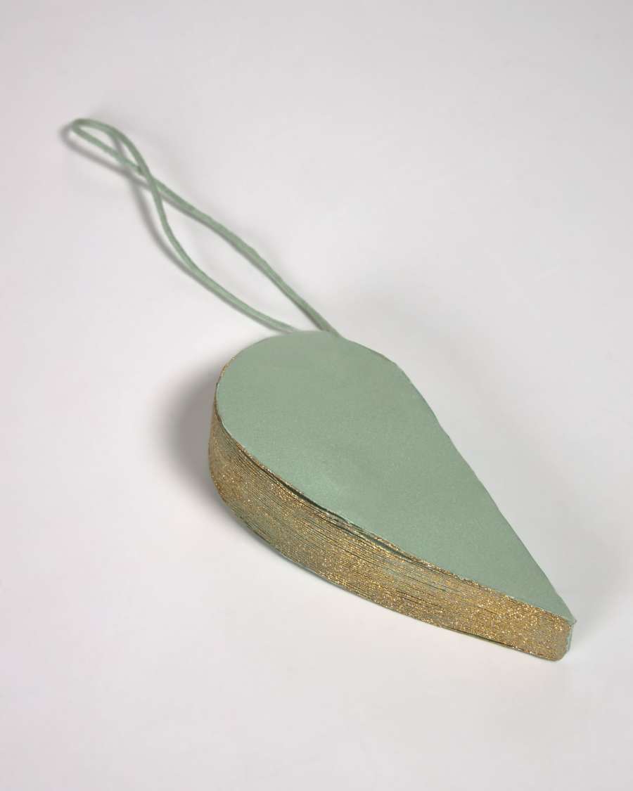 Lot Uriel de 3 décorations sapin de Noël vert