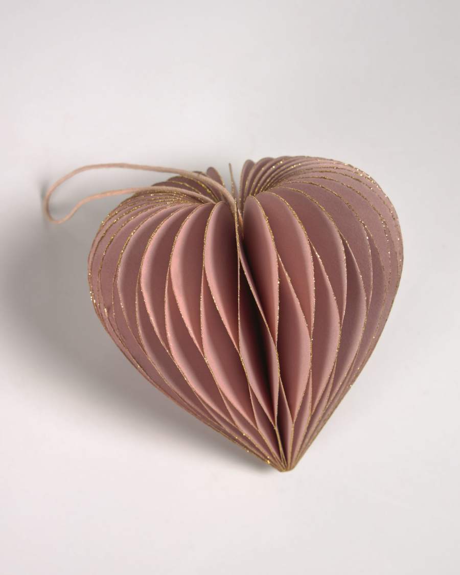 Lot Uriel de 3 décorations sapin de Noël rose