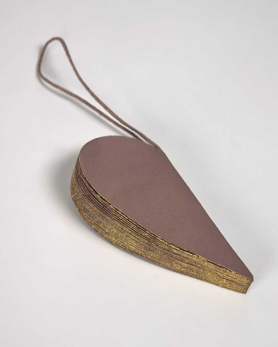 Set Uriel de 3 adornos colgantes decorativos marrón