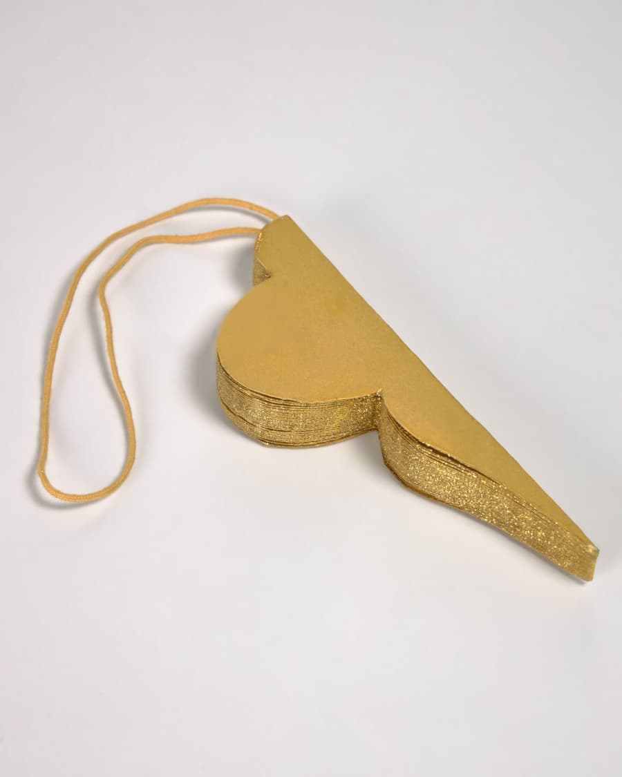 Yukii set of 3 yellow Christmas baubles