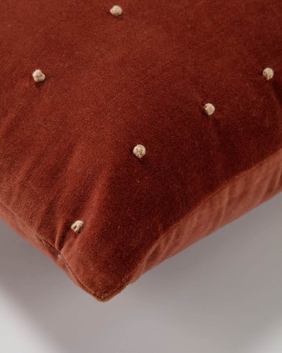 Aines maroon corduroy cushion cover 45 x 45 cm
