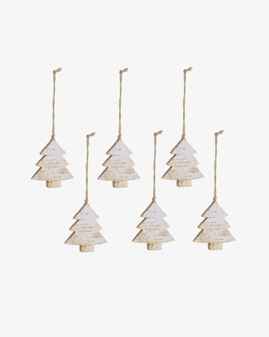 Alira set of 6 Christmas tree decorations