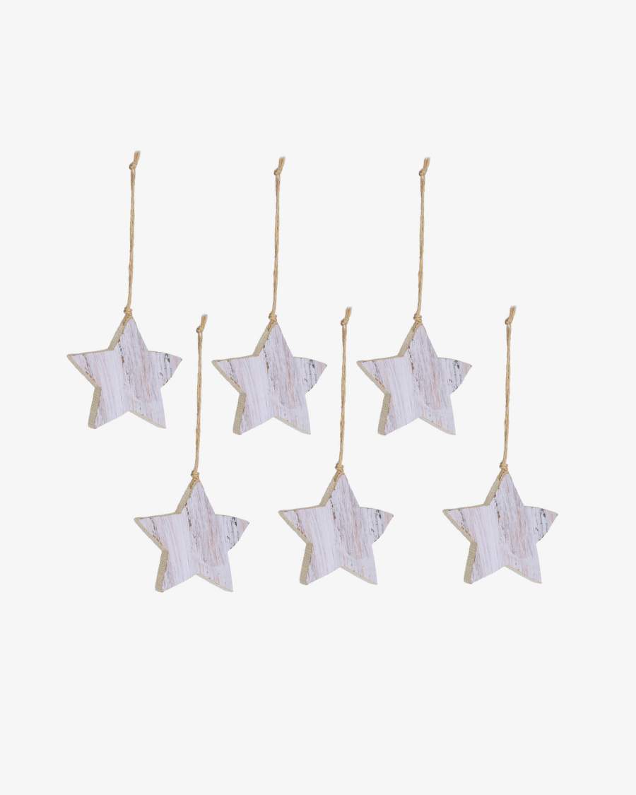 Keira set of 6 Christmas star decorations