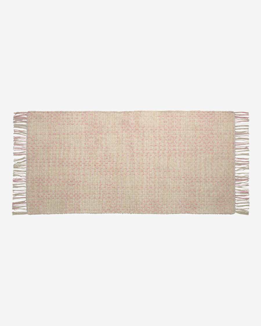 Tappeto Nur 100% cotone (GOTS) rosa 70 x 140 cm