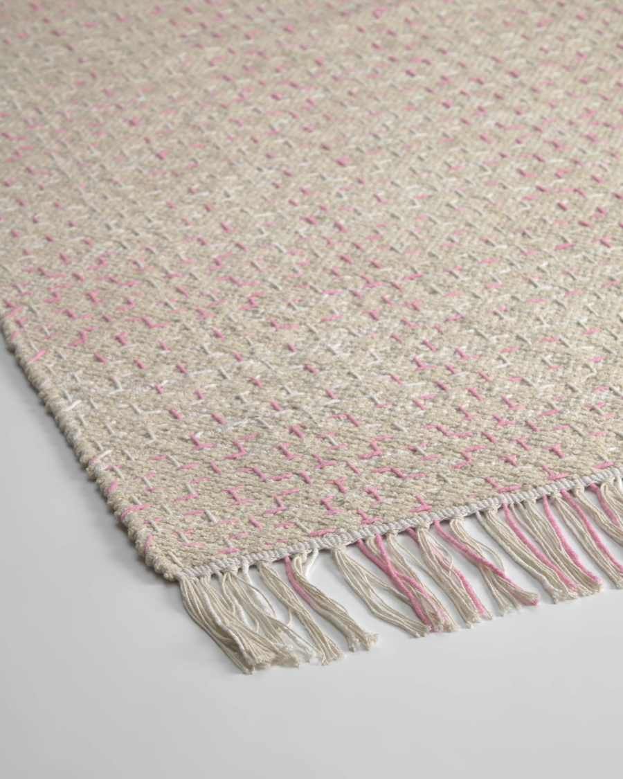 Tappeto Nur 100% cotone (GOTS) rosa 70 x 140 cm