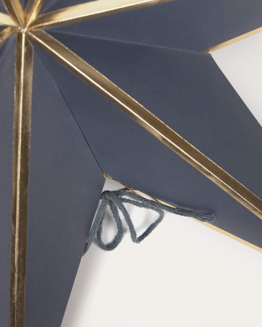 Vica large decorative hanging star in blue