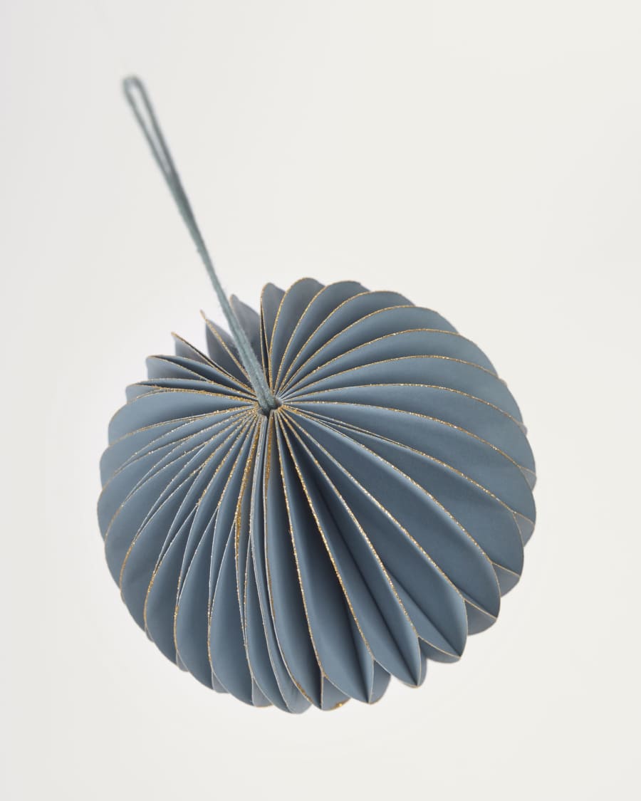 Uriel set of 3 decorative baubles in light blue