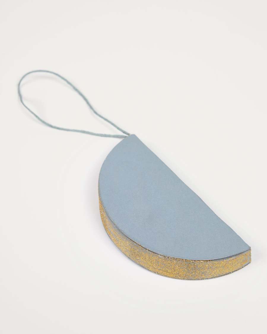 Uriel set of 3 decorative baubles in light blue