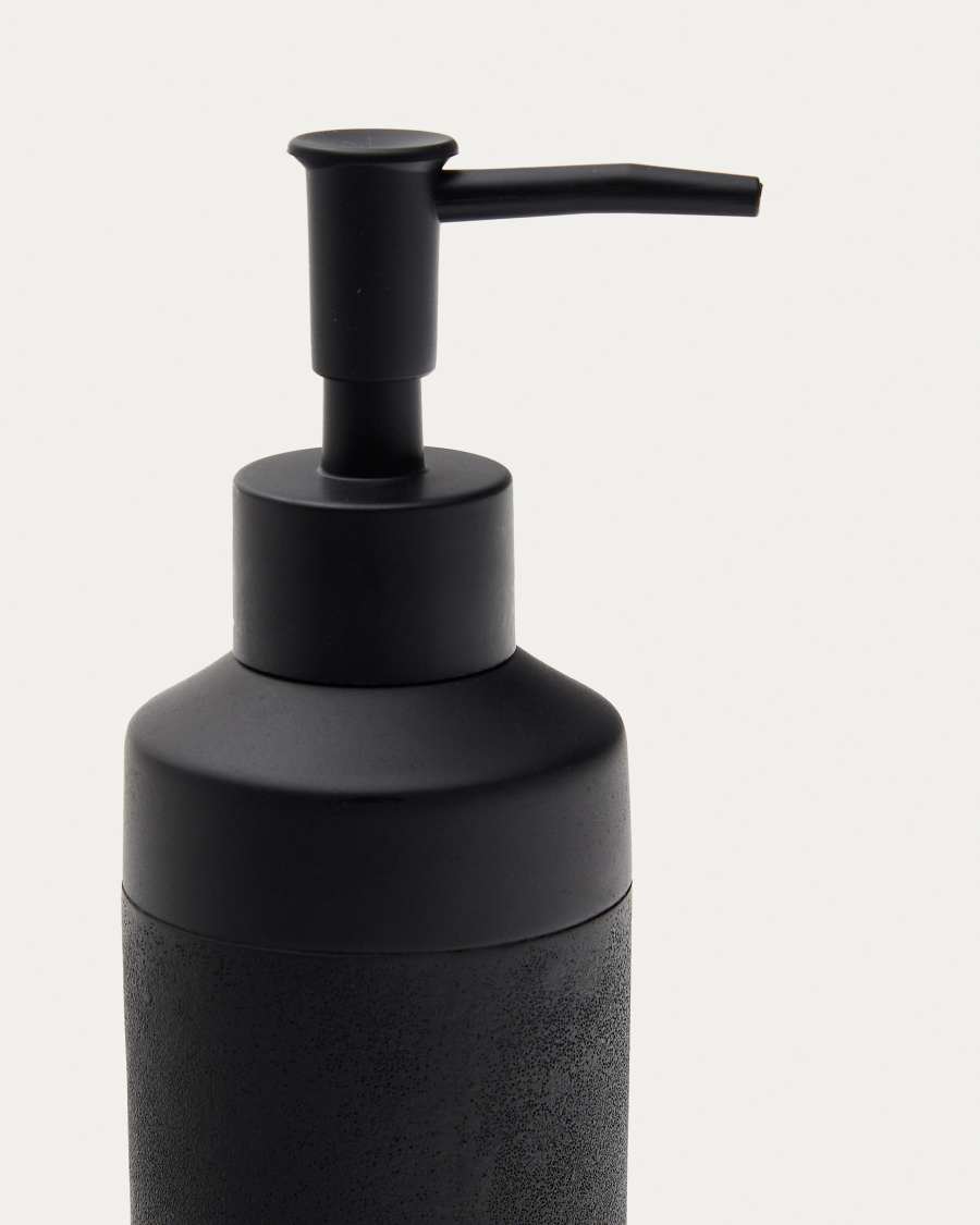 Sisel black polyresin soap dispenser