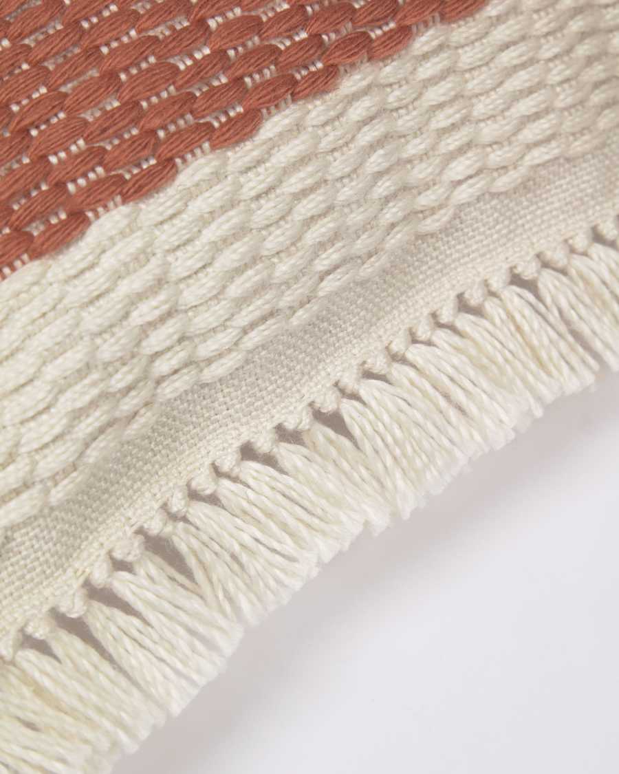 Isaura cushion cover 100% PET in terracotta 45 x 45 cm