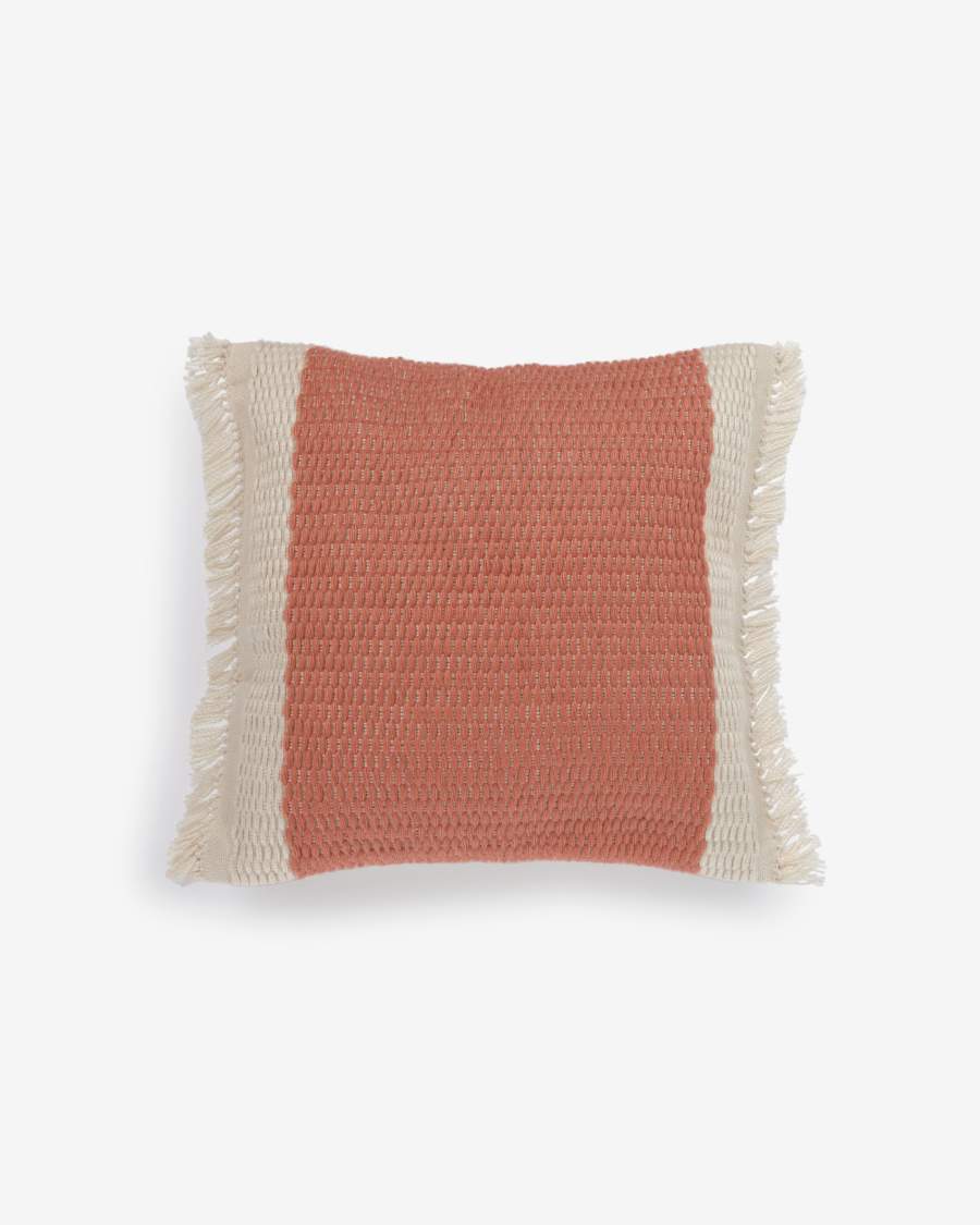 Isaura cushion cover 100% PET in terracotta 45 x 45 cm
