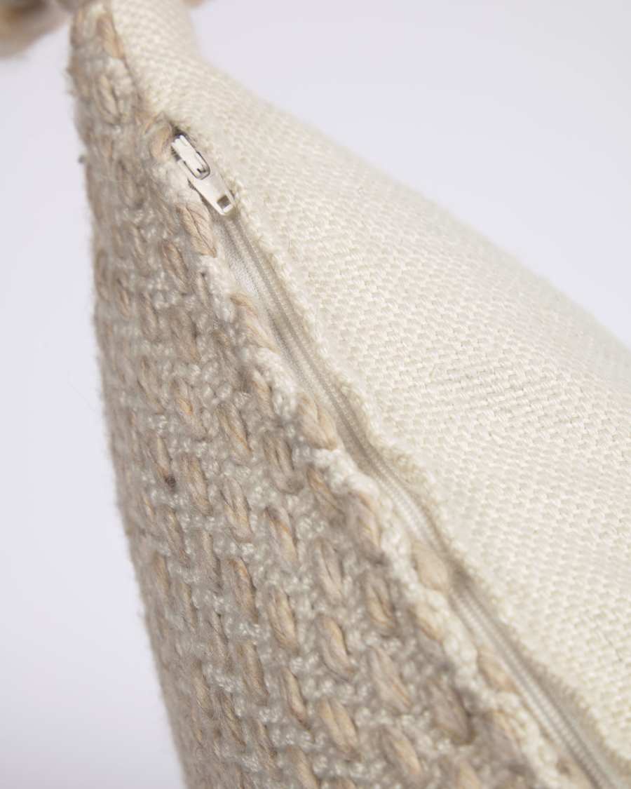 Funda de cojín Kaie 100% PET beige 45 x 45 cm