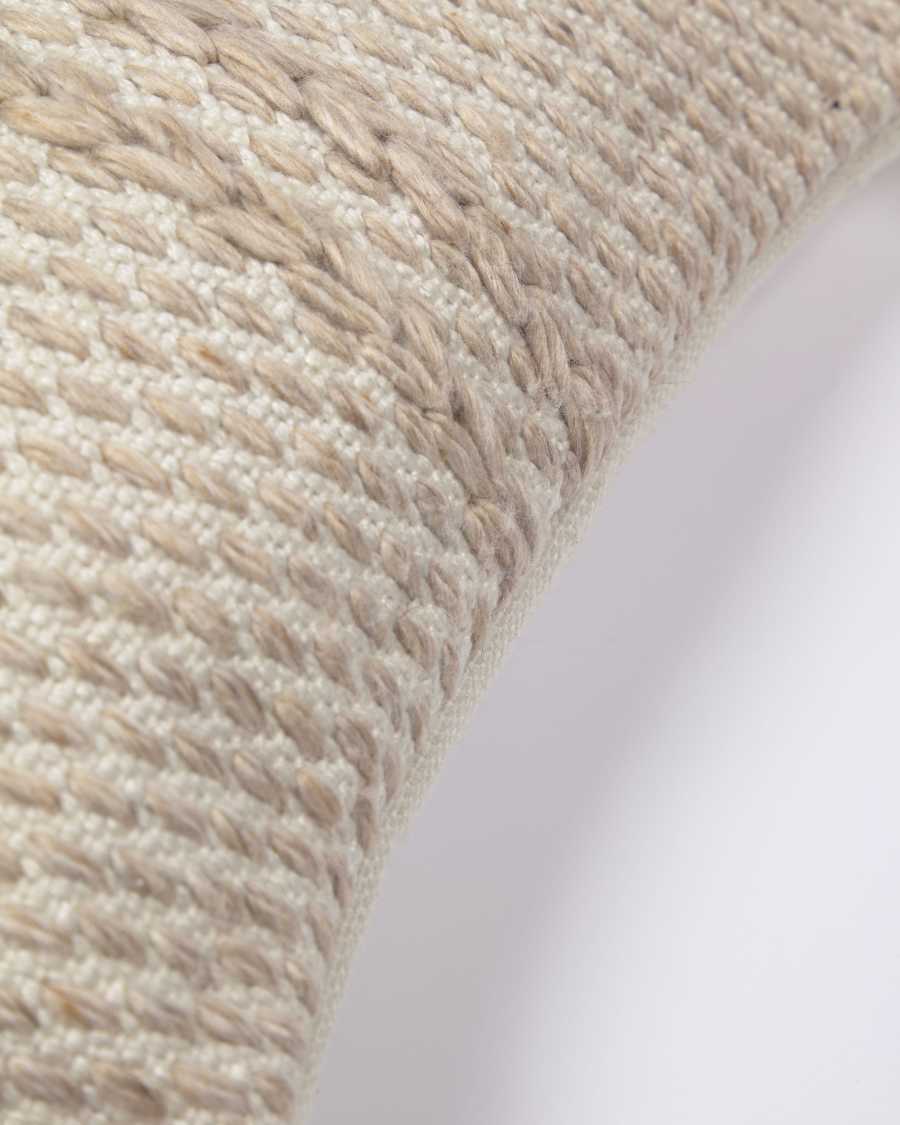 Funda de cojín Kaie 100% PET beige 45 x 45 cm