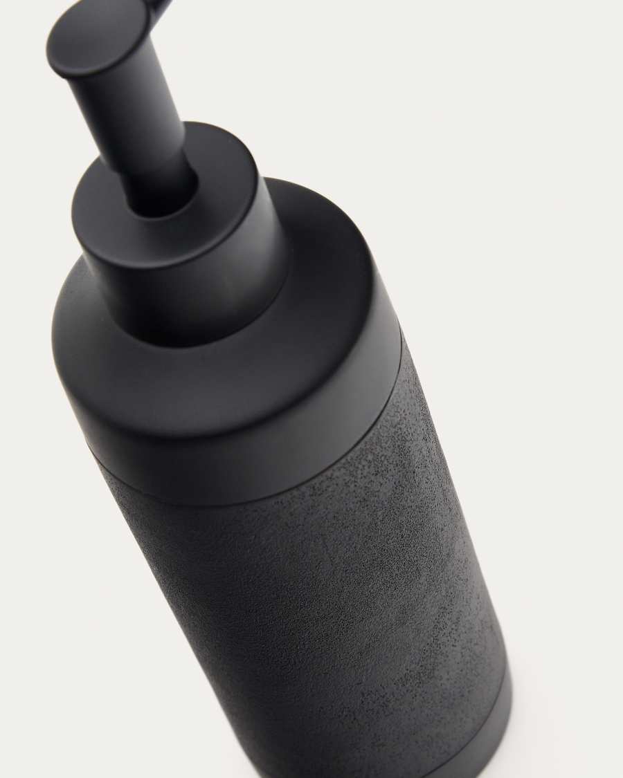 Sisel black polyresin soap dispenser
