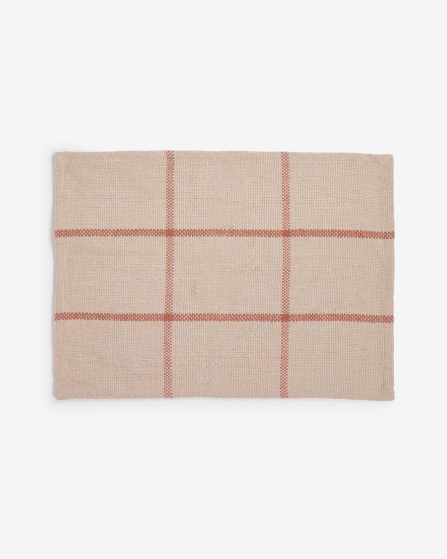 Micaela 100% PET  2-individual placemat set in beige