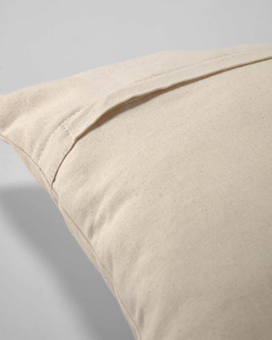 Xiel 100% organic cotton (GOTS) cushion cover with black and yellow polka dots 30 x 50 cm