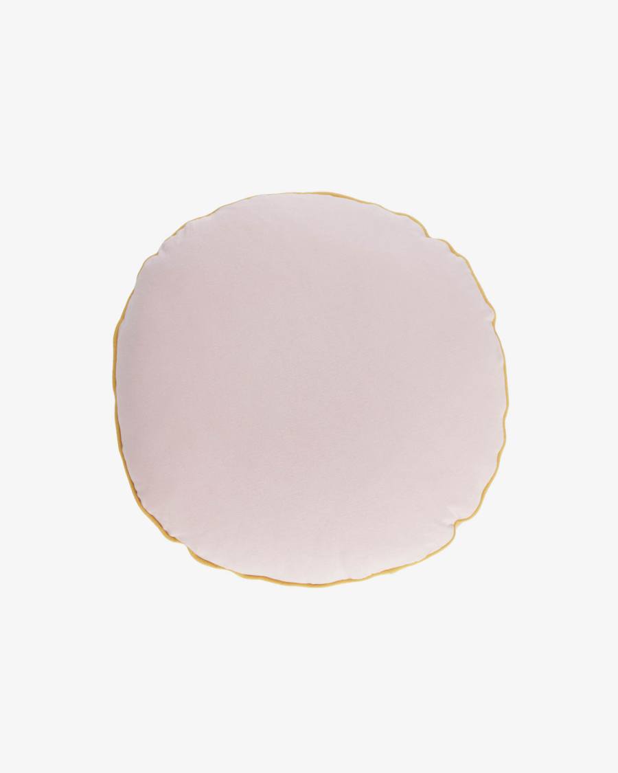 Housse de coussin Fresia 100% coton rose Ø 45 cm