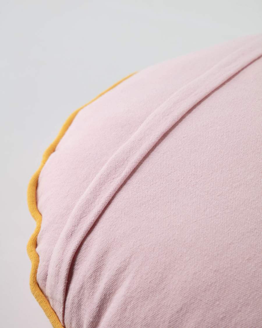 Housse de coussin Fresia 100% coton rose Ø 45 cm