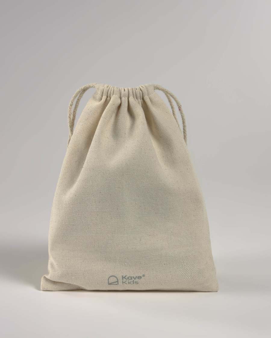 Zalia 100% organic cotton (GOTS) grey fabric pennant