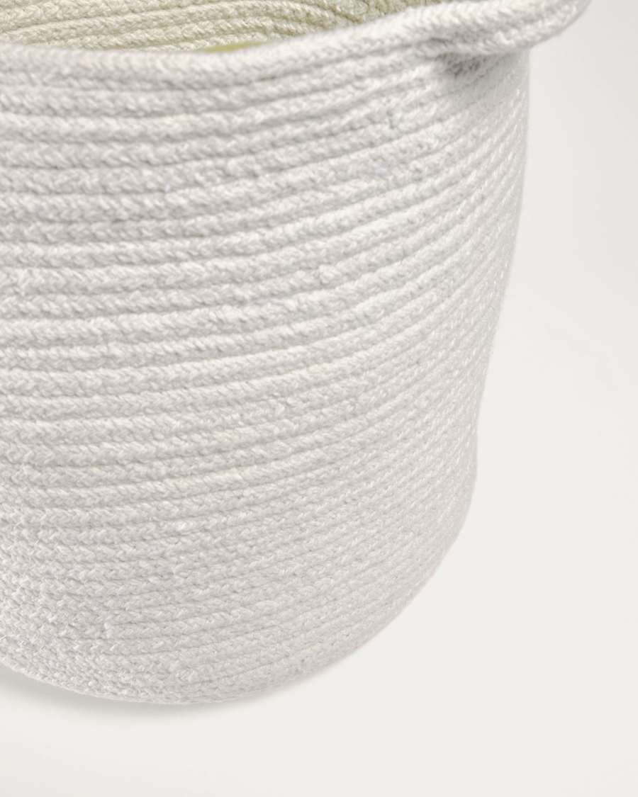 Abeni Korb aus 100% Baumwolle in weiß 30 cm