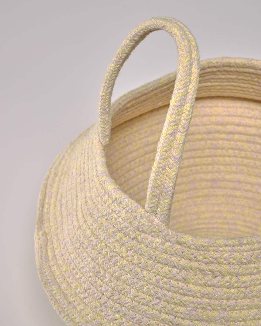 Sibila 100% cotton basket in beige