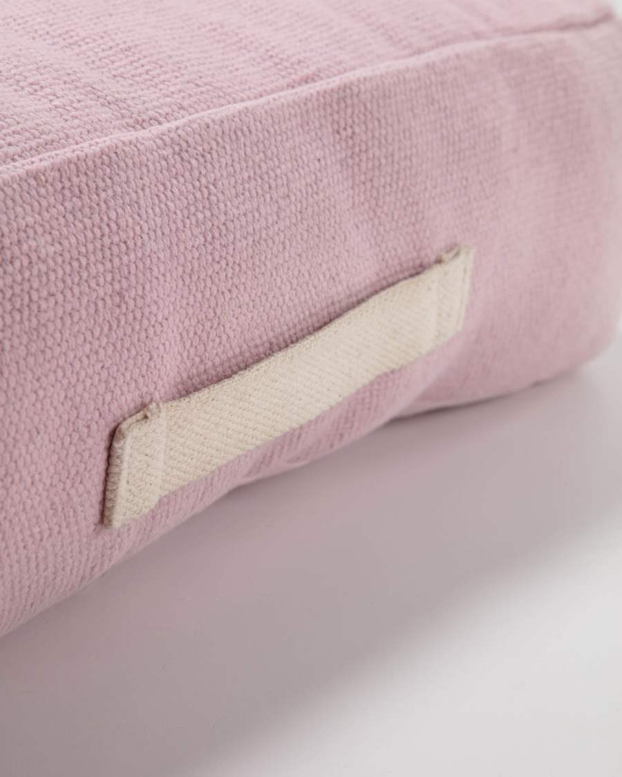 Coussin de sol Sarit 100% coton rose 60 x 60 cm