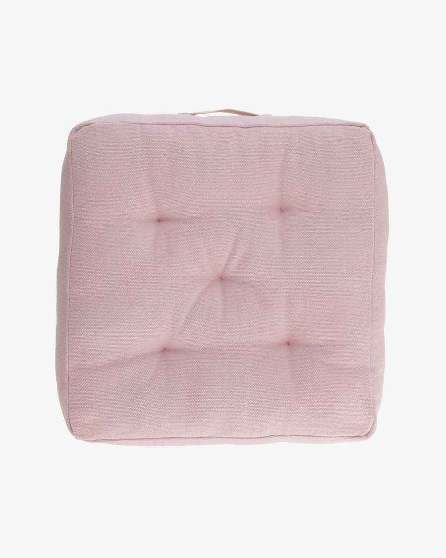 Coussin de sol Sarit 100% coton rose 60 x 60 cm