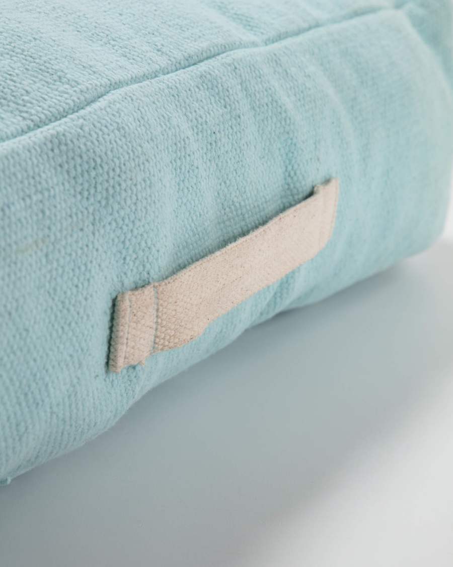Coussin de sol Sarit 100% coton bleu 60 x 60 cm