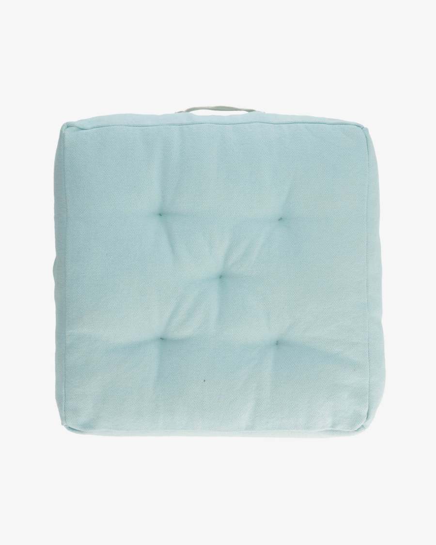 Coussin de sol Sarit 100% coton bleu 60 x 60 cm