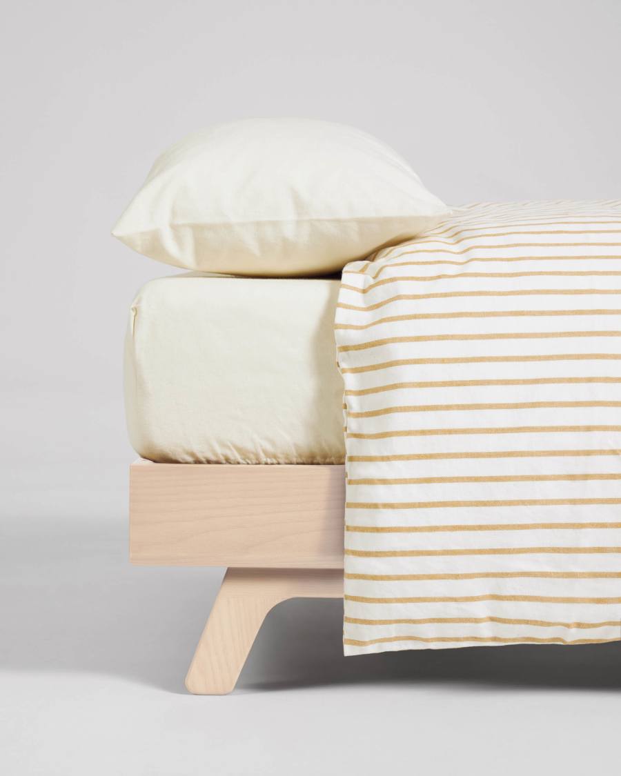 Ghia bedding set of duvet cover,fitted sheet,pillowcase 90 x 190 cm organic cotton (GOTS)