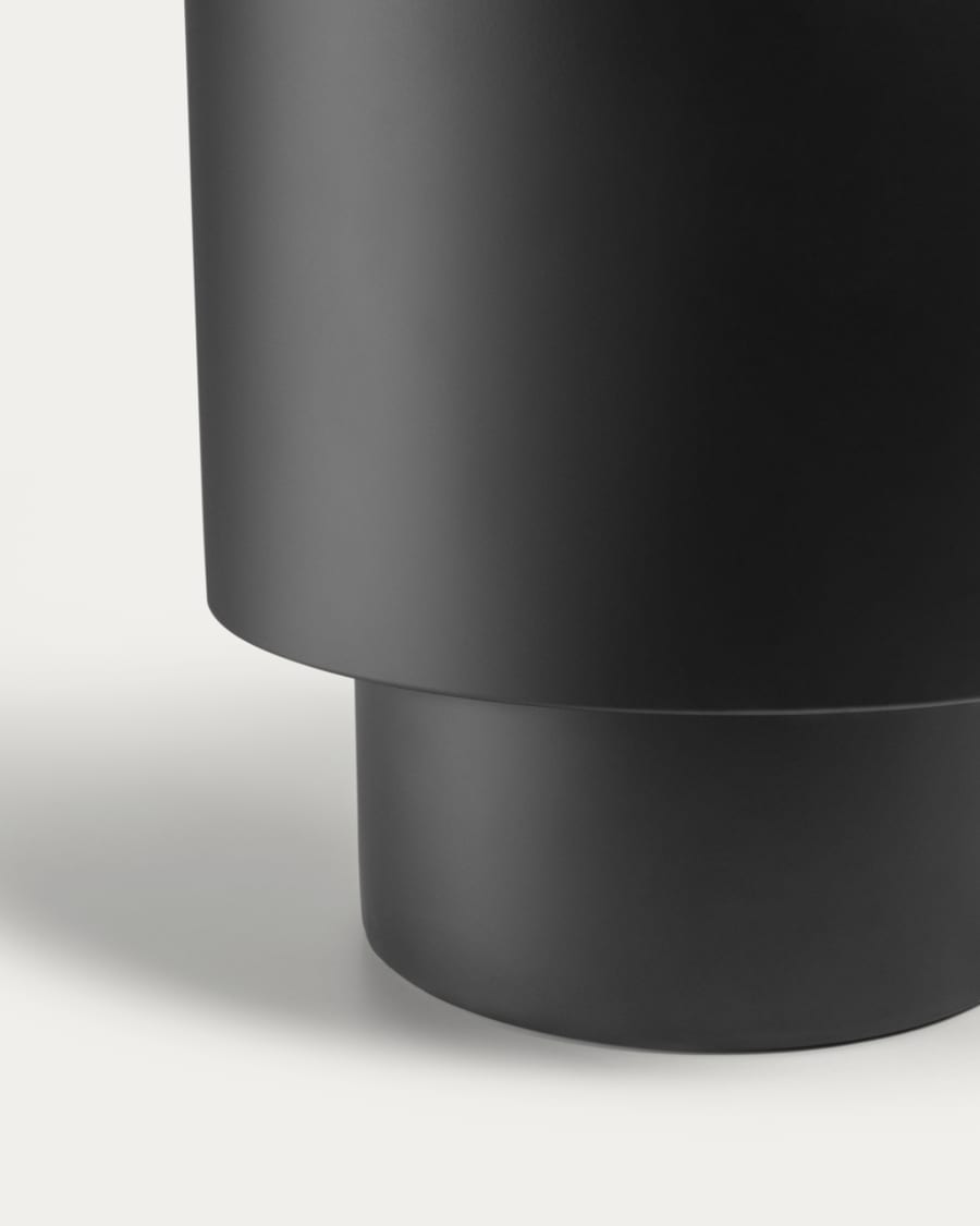 Mash black metal planter Ø 28 cm