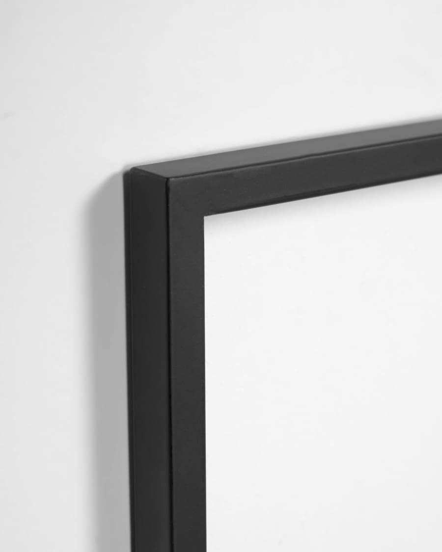 Nakita Blumenbild schwarzes Metall 43 x 60 cm