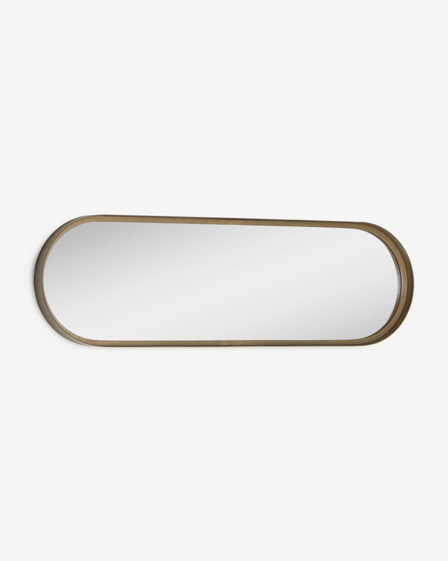 Tiare gold metal wall mirror 31 x 101 cm