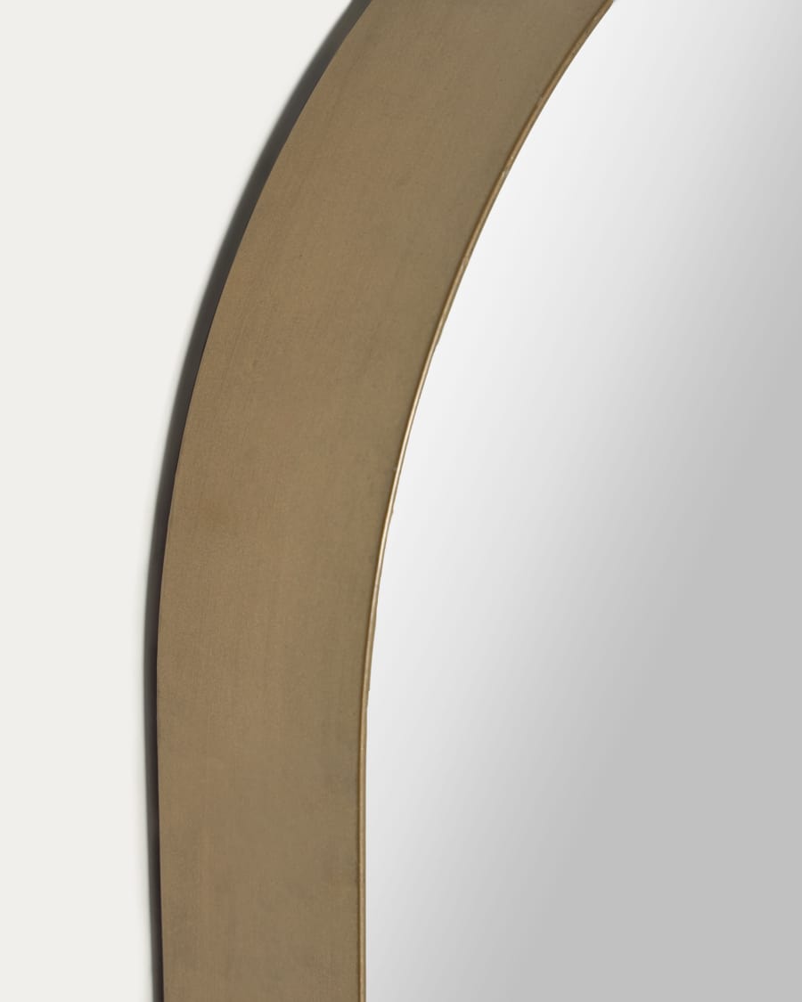 Tiare gold metal wall mirror 31 x 61,5 cm