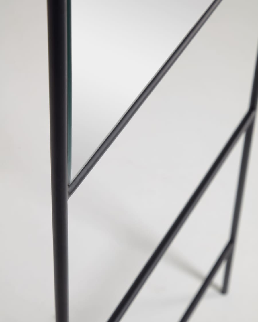 Mirall de peu Norland metall negre 55 x 166 cm