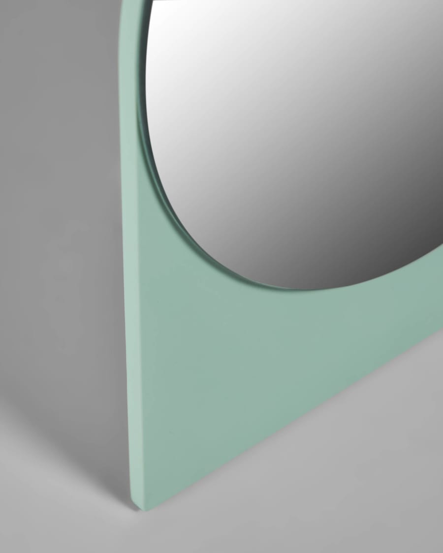 Mica mirror green 17 x 20 cm