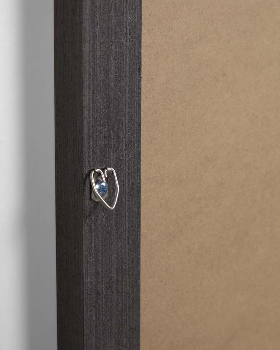 Miroir Wilany cadre large en MDF avec finition foncée 47 x 57,5 cm