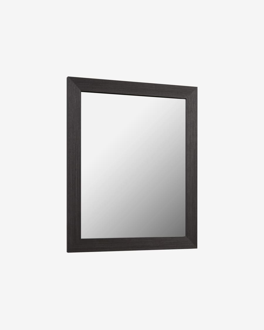 Miroir Wilany cadre large en MDF avec finition foncée 47 x 57,5 cm