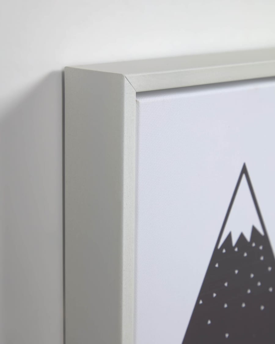 Set of 3 Nisi black cars pictures in white wood frame