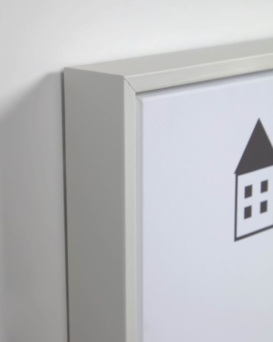 Set of 3 Nisi black cars pictures in white wood frame