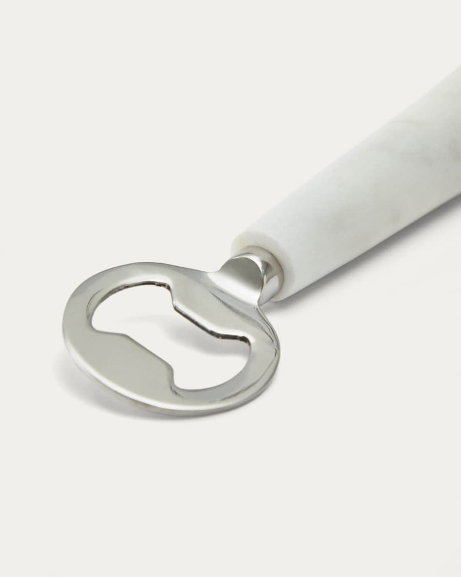 Bluma bottle opener in white marble