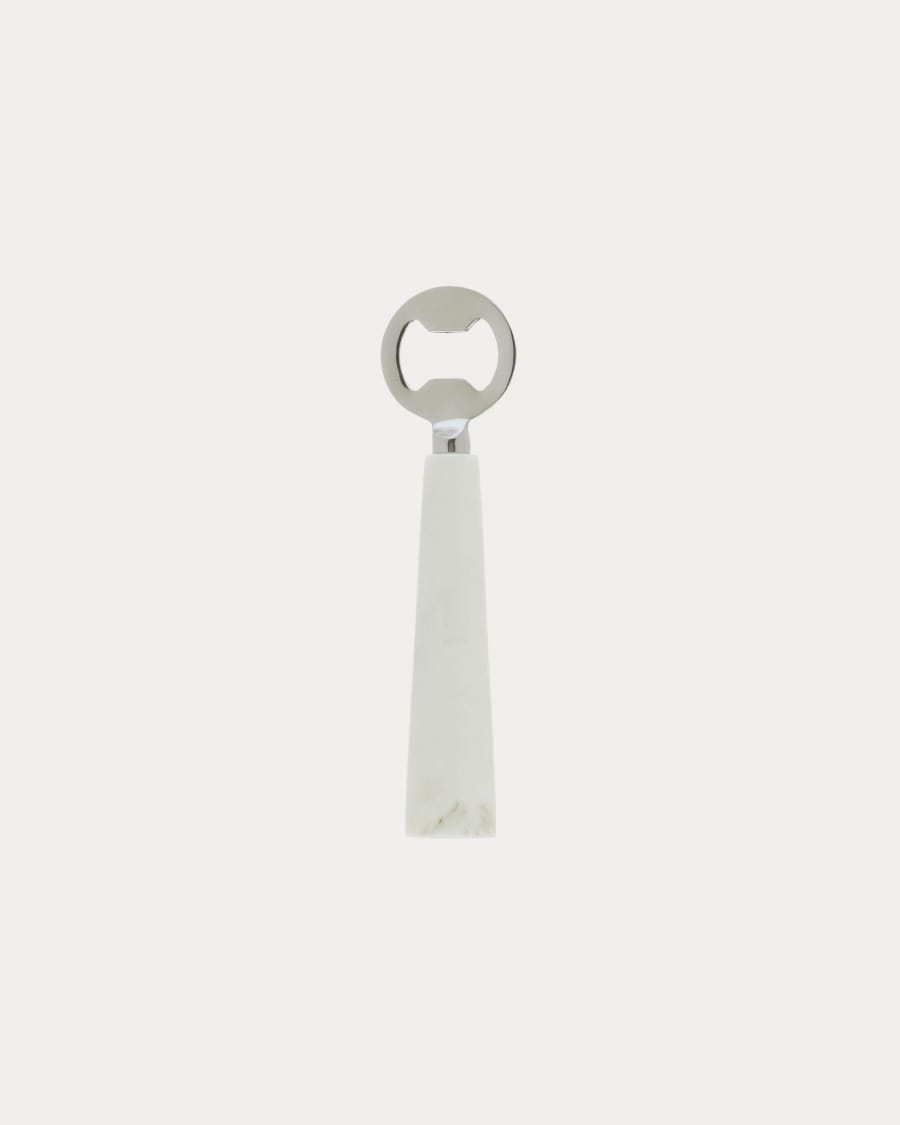 Bluma bottle opener in white marble