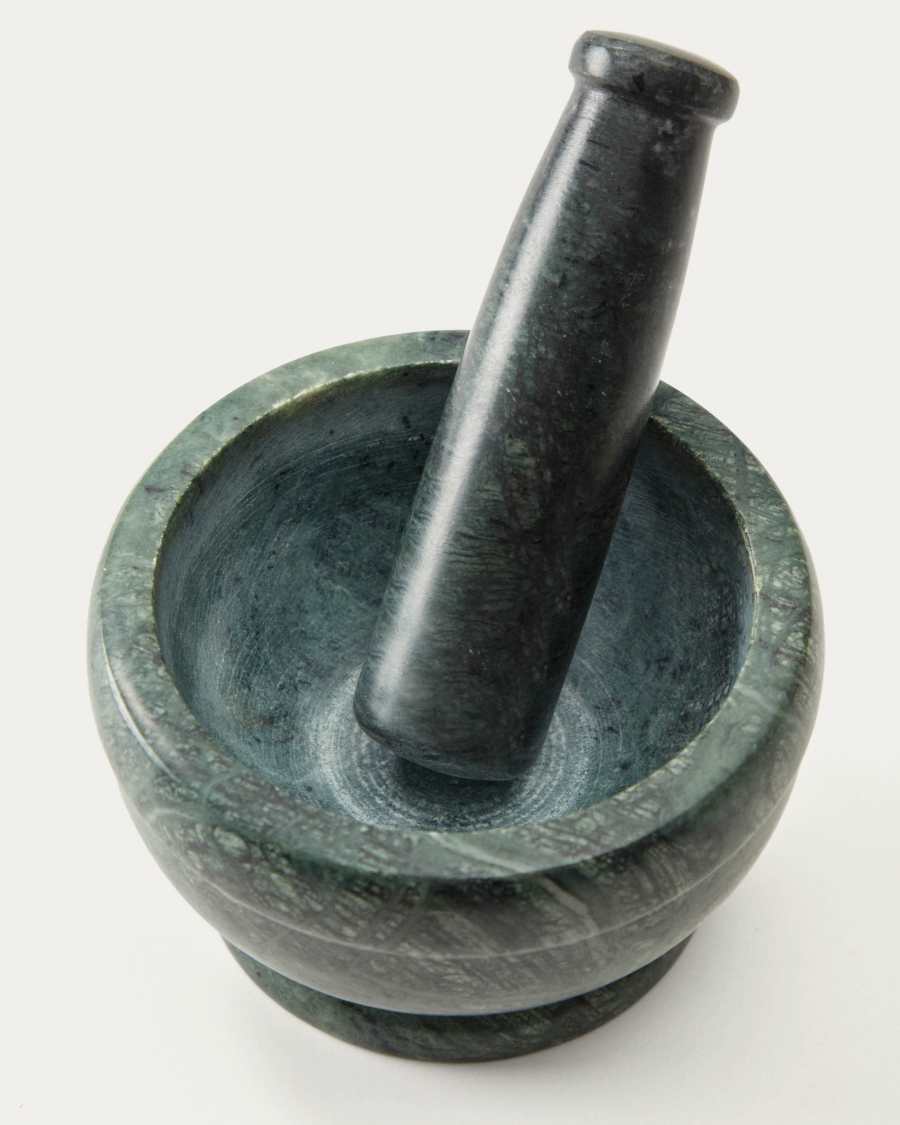 Cindea pestle and mortar in green marble