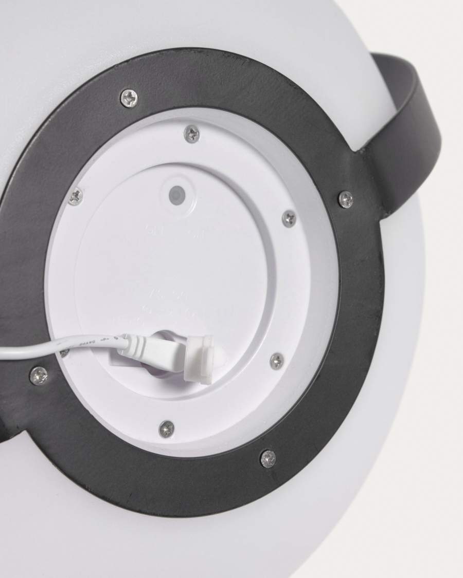 Dinesh table lamp with black steel flex