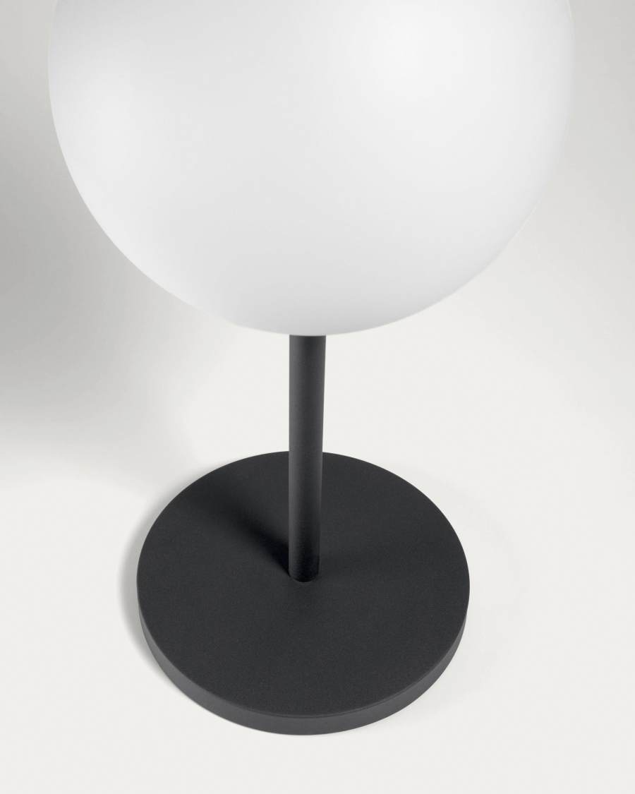 Outdoor Dinesh table lamp in black steel