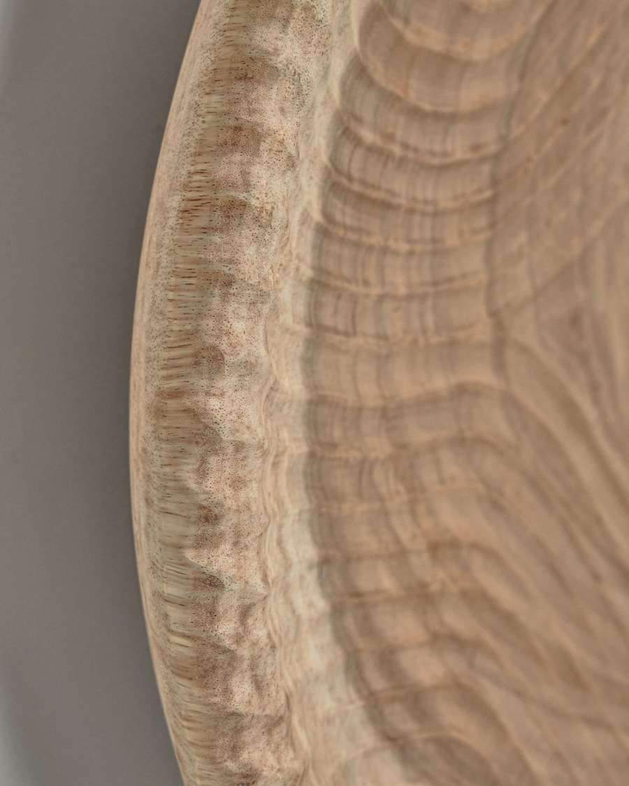 Melya solid munggur wood wall panel Ø 48 cm