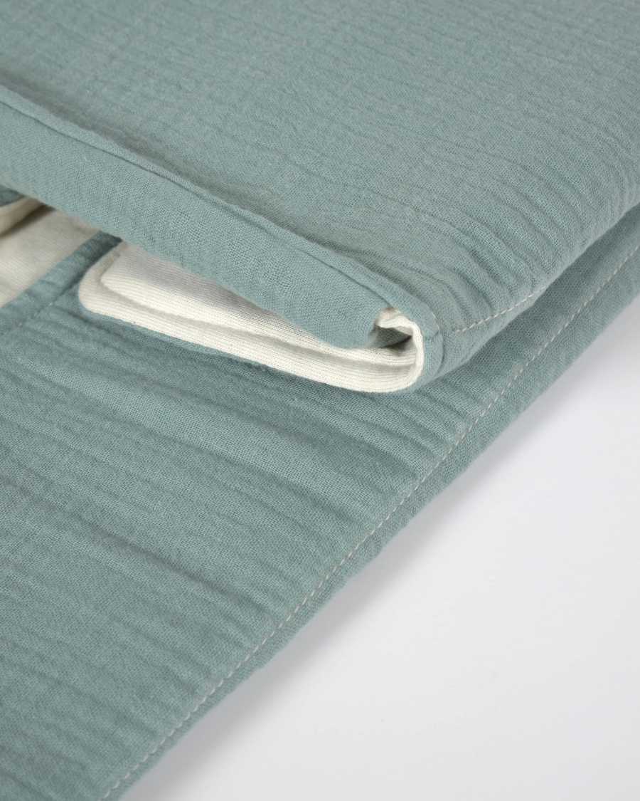 Jeila Reise Wickelunterlage, 100% Bio-Baumwolle (GOTS), türkis